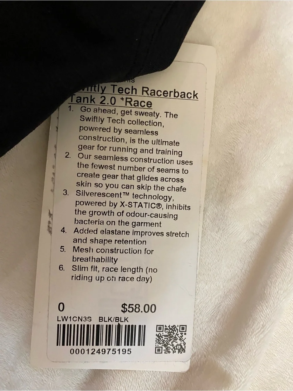 lululemon athletica Black Racerback Tank